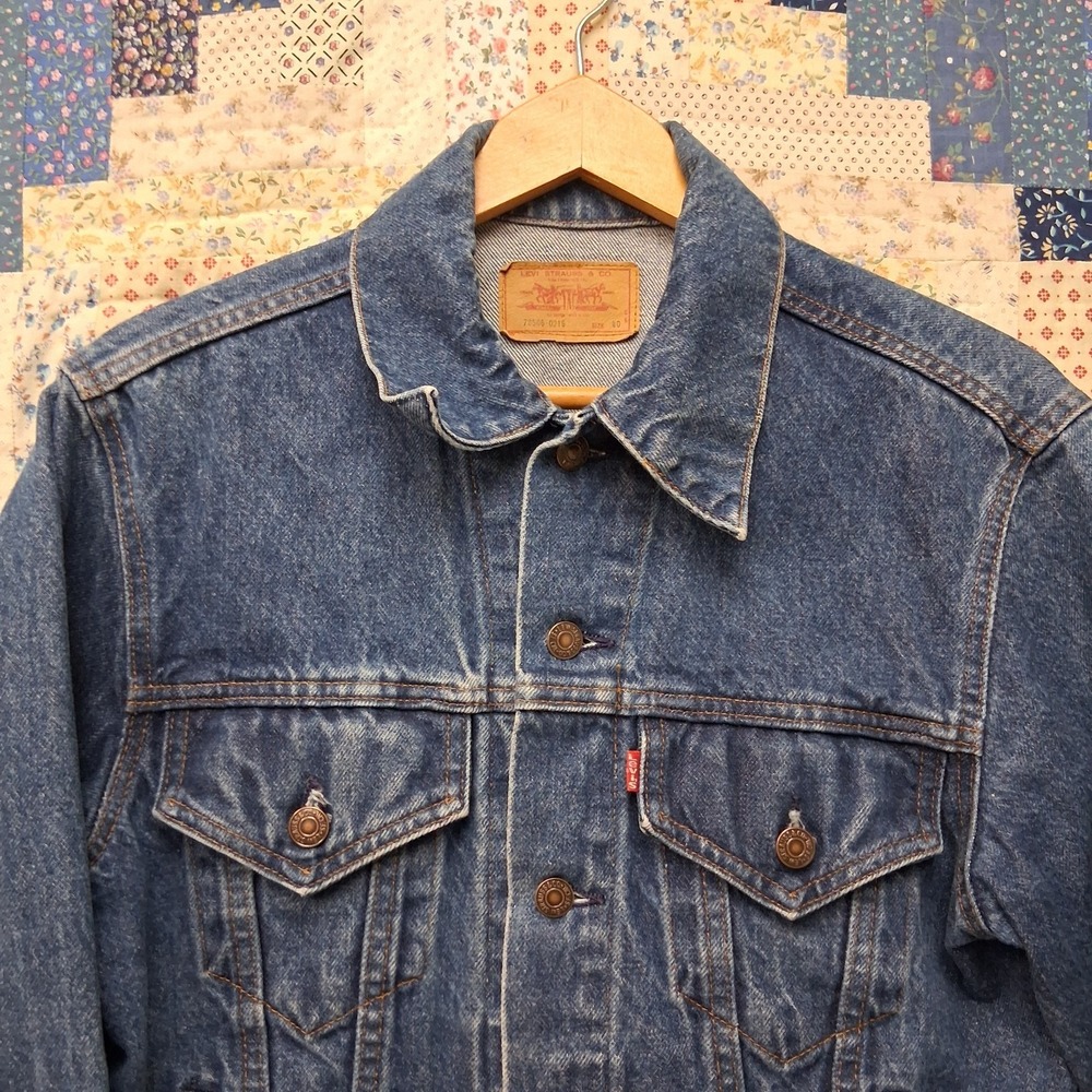 Vintage 1985 Levis Type 3 Denim Trucker Jacket Size 40 70506 0216 Made in USA - Picture 9 of 13